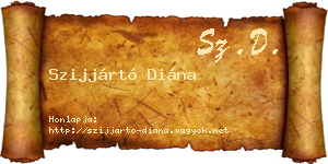 Szijjártó Diána névjegykártya