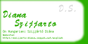 diana szijjarto business card